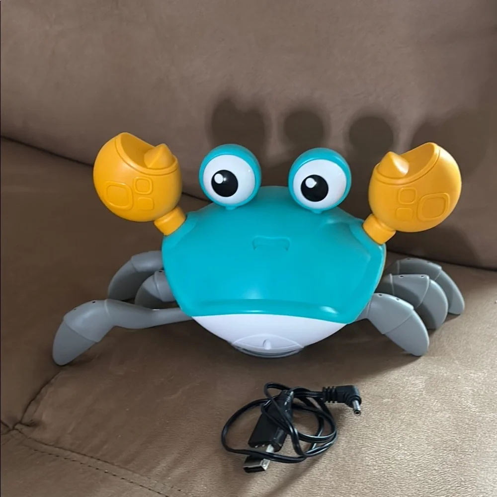 Adorable Crab Toy Big Eyes Movable Claws Tummy Time Viral